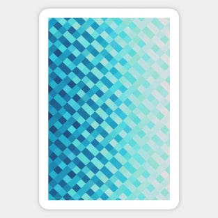 Aqua Blue Light Abstract Grid Pattern Design Sticker